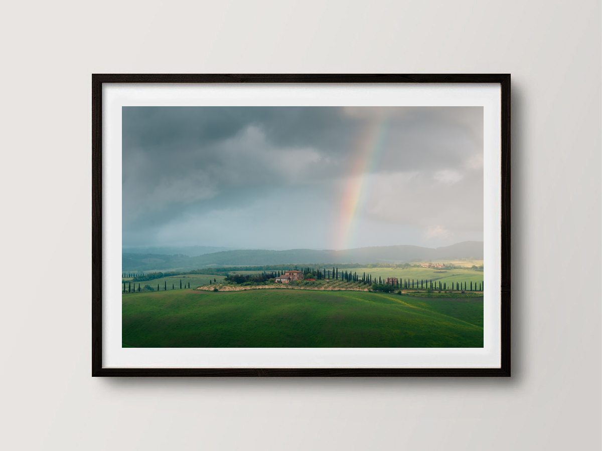 Un arc en ciel dans la campagne Toscane